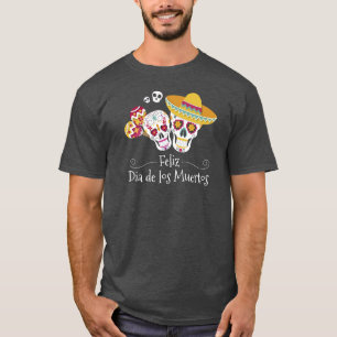 Kleurrijke Dia de Muertos Party Shirts