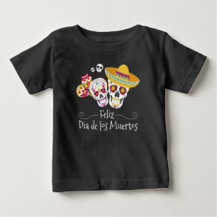 Kleurrijke Dia de Muertos Party   Sleeve Shirt