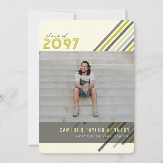 Kleurrijke diagonaal-band fotogradatiepartij kaart (Voorkant)