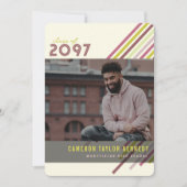 Kleurrijke diagonaal-band fotogradatiepartij kaart (Voorkant)