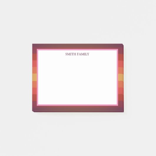 Kleurrijke diagonaal-strips post-it® notes (Voorkant)