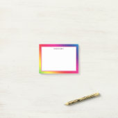 Kleurrijke diagonaal-strips post-it® notes (Op bureau)