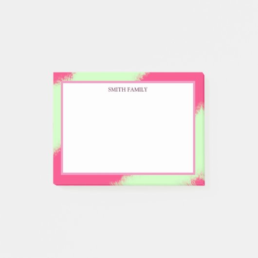 Kleurrijke diagonaal-strips post-it® notes (Voorkant)