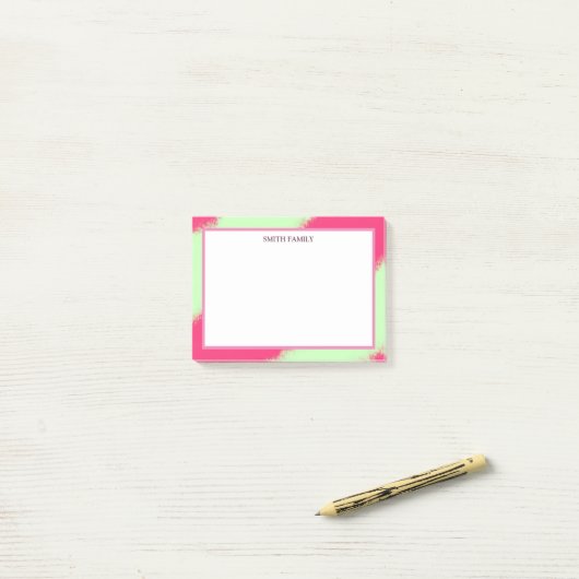 Kleurrijke diagonaal-strips post-it® notes (Op bureau)