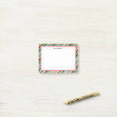 Kleurrijke diagonaal-strips post-it® notes (Op bureau)