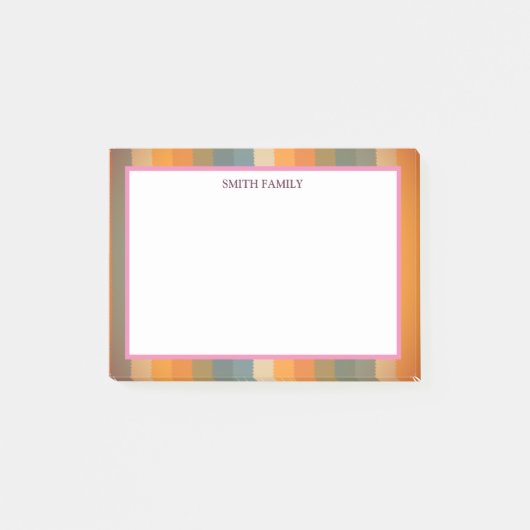 Kleurrijke diagonaal-strips post-it® notes (Voorkant)