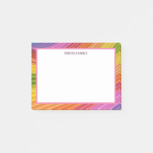 Kleurrijke diagonaal-strips post-it® notes