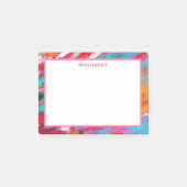 Kleurrijke diagonaal-strips post-it® notes (Voorkant)