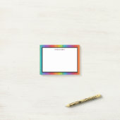 Kleurrijke diagonaal-strips post-it® notes (Op bureau)