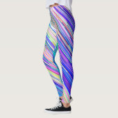 Kleurrijke diagonaalbanden met meerdere kleuren leggings (Links)