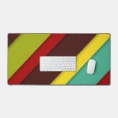 Kleurrijke Diagonal Stripes Desk Mat – Modern Pad (Keyboard & Muis)