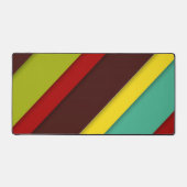 Kleurrijke Diagonal Stripes Desk Mat – Modern Pad (Voorkant)