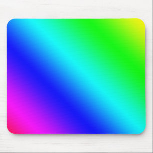 Kleurrijke diagonale regenbooggradiënt muismat
