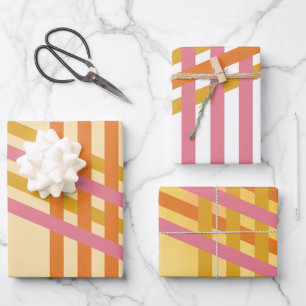 Kleurrijke diagonale strepen algemene cadeauverpak inpakpapier vel
