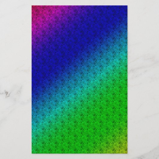 Kleurrijke diagonale strepen en bloemen flyer (Voorkant)