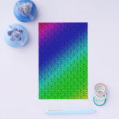 Kleurrijke diagonale strepen en bloemen flyer (Enkel)