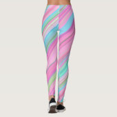 Kleurrijke diagonale strepen leggings (Achterkant)