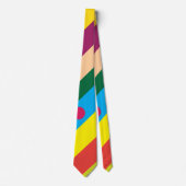 Kleurrijke diagonale strepen Modern Stropdas (Voorkant)