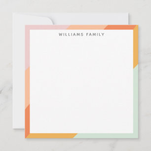 Kleurrijke diagonale strepen Retro Sweet Snoep pas Bedankkaart