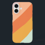Kleurrijke diagonale strepen Retro Sweet Snoep pas iPhone 16 Hoesje<br><div class="desc">Een leuke retro geometrische diagonale strepen grafisch ontwerp in een schattig kleurenpalet van oranje,  geel,  perzik,  koraal,  pastelroze en muntgroen.</div>