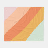 Kleurrijke diagonale strepen Retro Sweet Snoep pas Fleece Deken (Voorkant (Horizontaal))