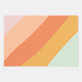 Kleurrijke diagonale strepen Retro Sweet Snoep pas Inpakpapier Vel (Voorkant 3)