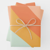 Kleurrijke diagonale strepen Retro Sweet Snoep pas Inpakpapier Vel (In situ)