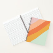 Kleurrijke diagonale strepen Retro Sweet Snoep pas Notitieboek (Binnen)