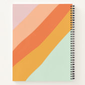 Kleurrijke diagonale strepen Retro Sweet Snoep pas Notitieboek (Achterkant)