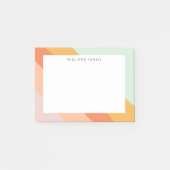 Kleurrijke diagonale strepen Retro Sweet Snoep pas Post-it® Notes (Voorkant)