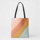 Kleurrijke diagonale strepen Retro Sweet Snoep pas Tote Bag (Voorkant)