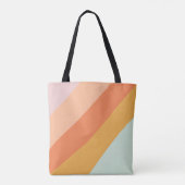 Kleurrijke diagonale strepen Retro Sweet Snoep pas Tote Bag (Achterkant)