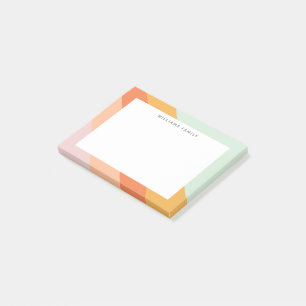 Kleurrijke diagonale strepen Retro zoete snoeppast Post-it® Notes