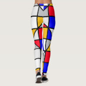 Kleurrijke diagonale vierkanten leggings (Achterkant)