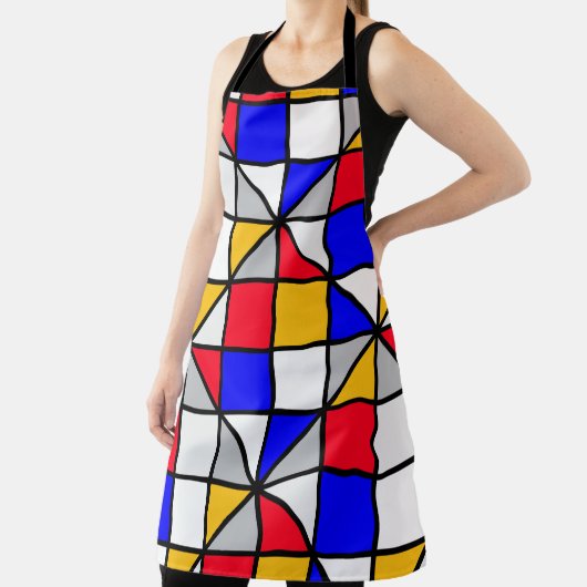 Kleurrijke diagonale vierkantjes schort (Insitu)