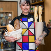 Kleurrijke diagonale vierkantjes schort