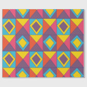 Kleurrijke Diamant Driehoek Geometrisch Cadeaupapier (Vlak)