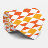 Kleurrijke Diamant Modern Geometrisch Streeppatroo Stropdas (Opgerold)