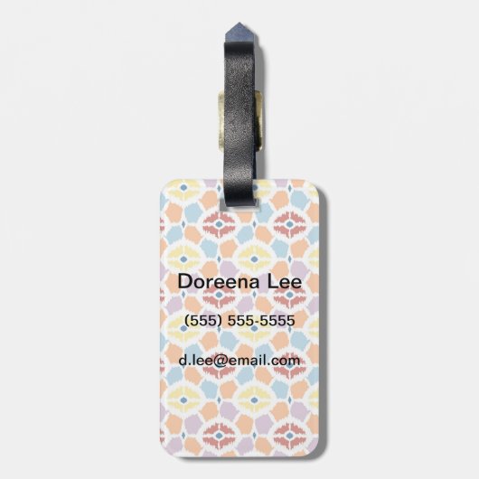 Kleurrijke diamanten die geometrisch zijn bagagelabel (Achterkant verticaal)