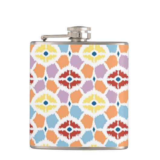 Kleurrijke diamanten die geometrisch zijn heupfles (Voorkant)