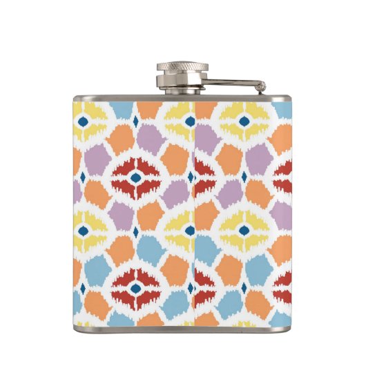 Kleurrijke diamanten die geometrisch zijn heupfles (Achterkant)