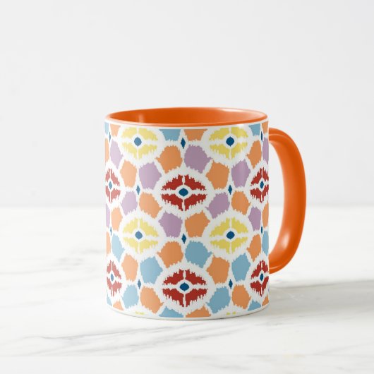 Kleurrijke diamanten die geometrisch zijn mok (Voorkant rechts)