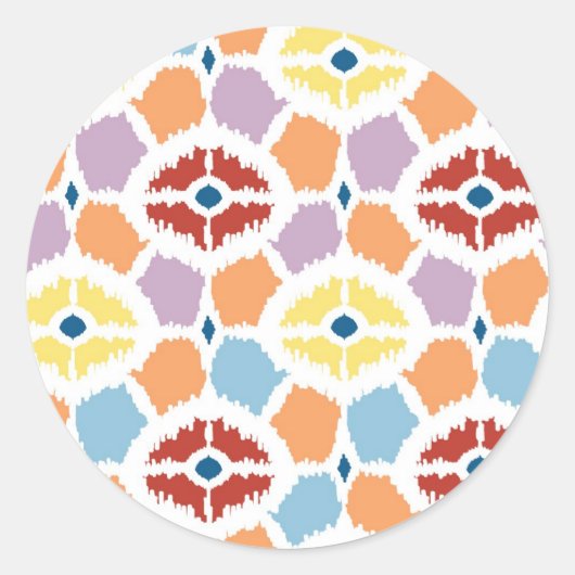 Kleurrijke diamanten die geometrisch zijn ronde sticker (Voorkant)