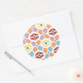 Kleurrijke diamanten die geometrisch zijn ronde sticker (Envelop)