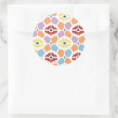 Kleurrijke diamanten die geometrisch zijn ronde sticker (Tas)