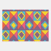 Kleurrijke Diamanten Driehoek Geometrisch Inpakpapier Vel (Voorkant 2)