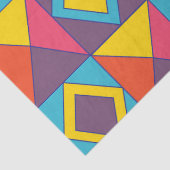 Kleurrijke Diamanten Driehoek Geometrisch Tissuepapier (Detail)