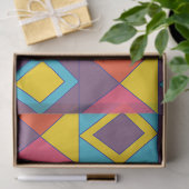 Kleurrijke Diamanten Driehoek Geometrisch Tissuepapier (Geschenk)