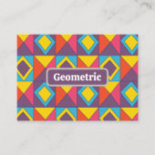 Kleurrijke Diamanten Driehoek Geometrisch Visitekaartje (Voorkant)