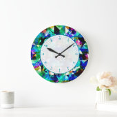 Kleurrijke diamanten glitter en sparkles grote klok (Huis)